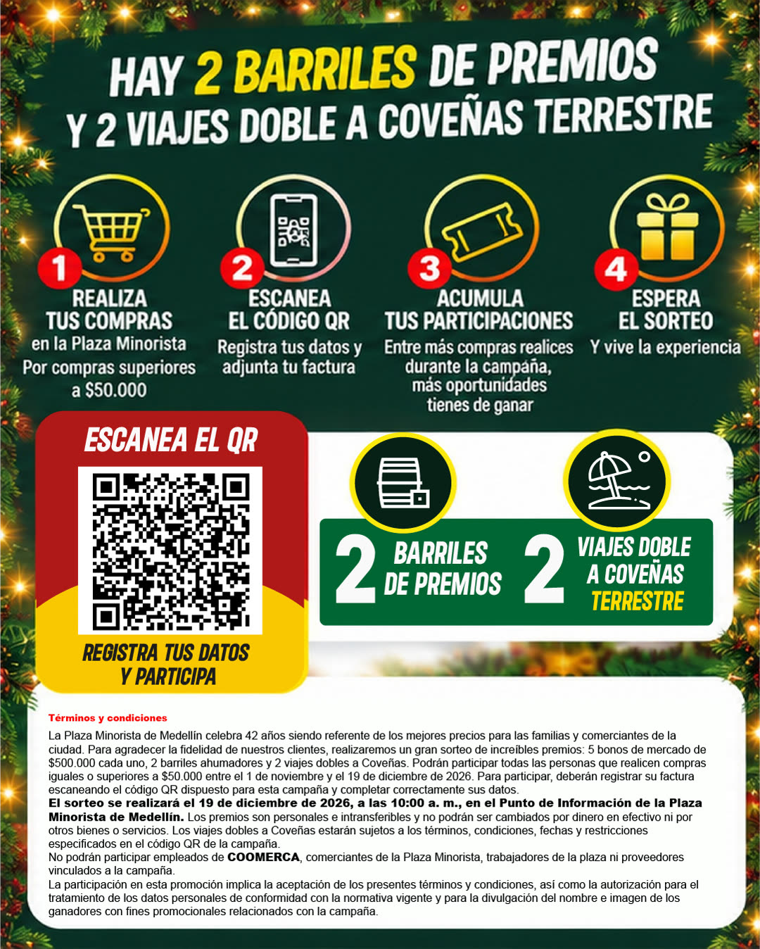 Cómo participar: compra, escanea el QR, acumula participaciones y espera el sorteo